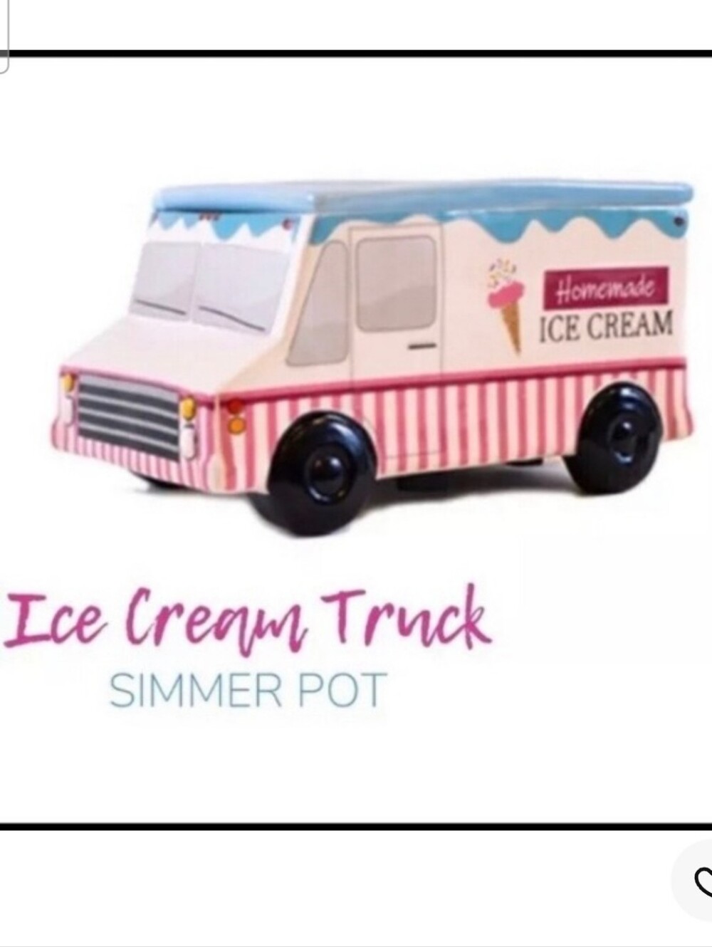 Pink Zebra Ice Cream Truck Simmer Pot Wax Scent Warmer. Works!